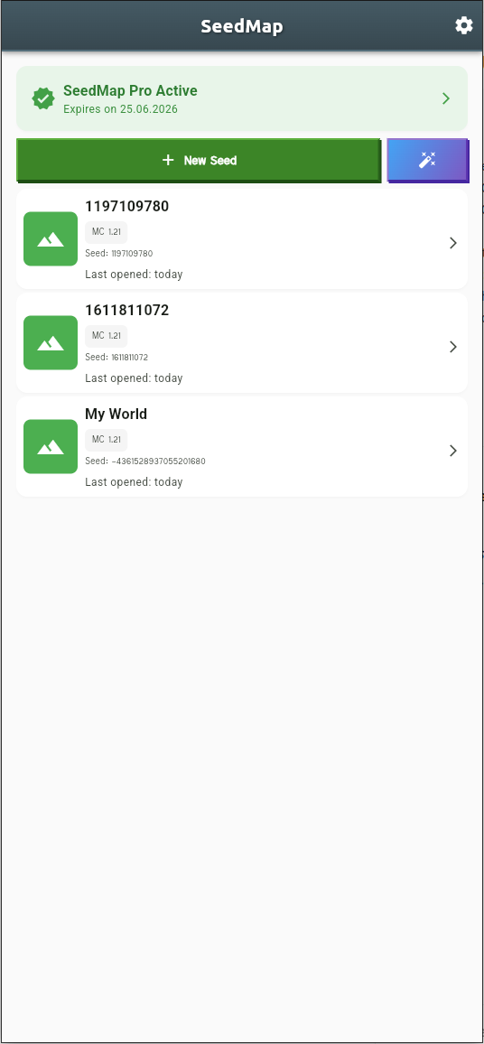 SeedMap Seed Overview