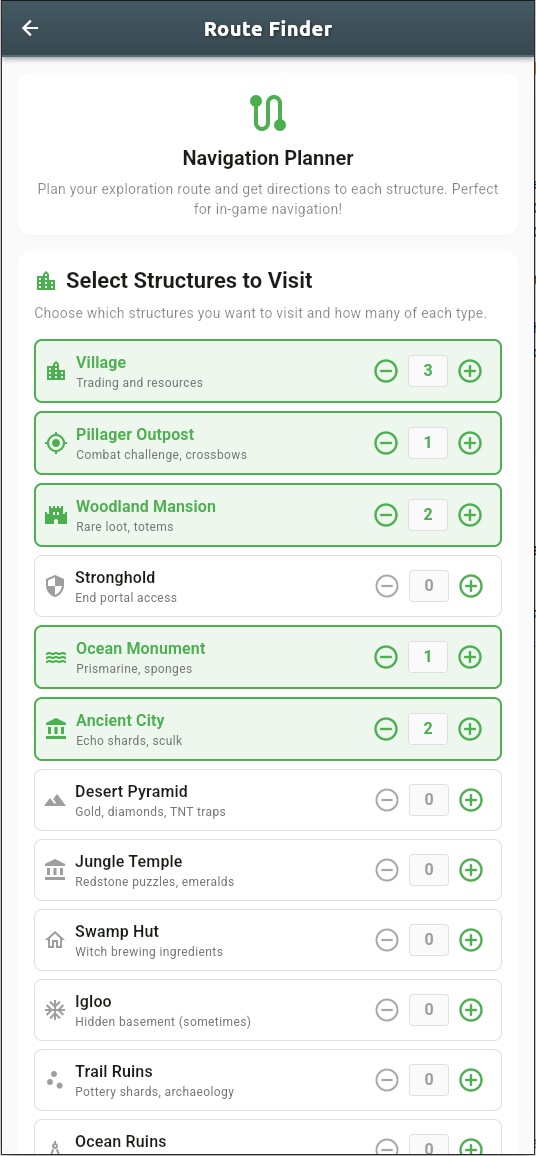 SeedMap Structure Finder